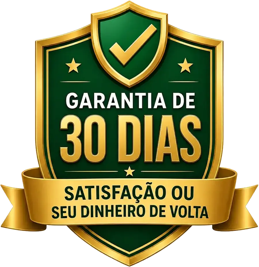 Selo de garantia de 30 dias: satisfação ou seu dinheiro de volta